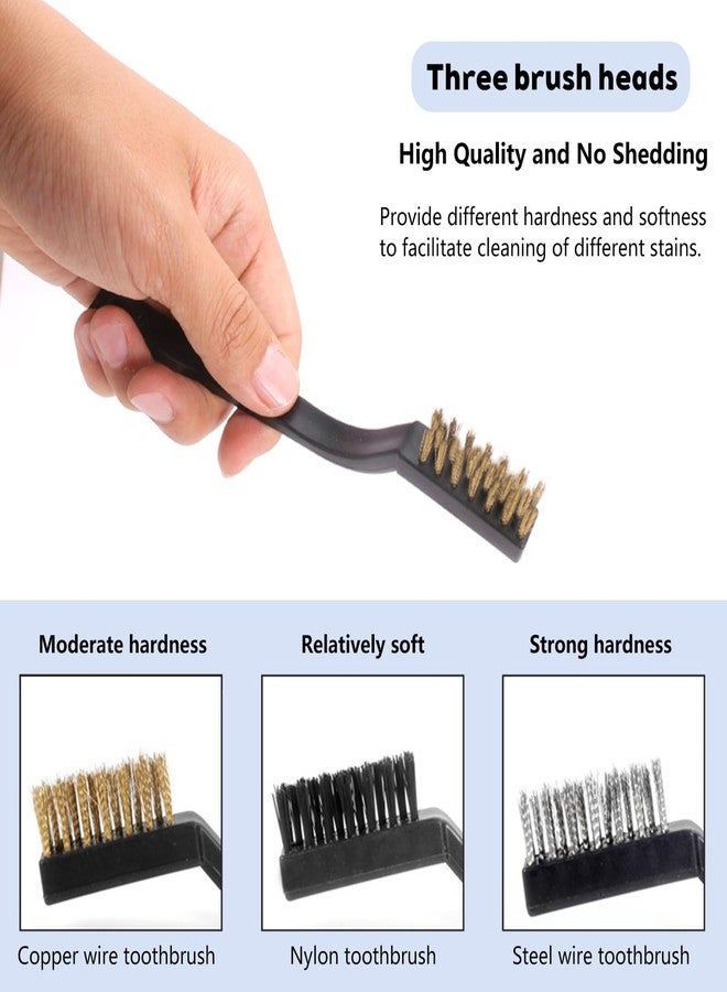 Nailuck 3PCS Bird Cage Cleaning Brush Set Copper,Nylon & StainlessSteel Brushes for ParrotCages,Kennels,Perches and More - Image 3